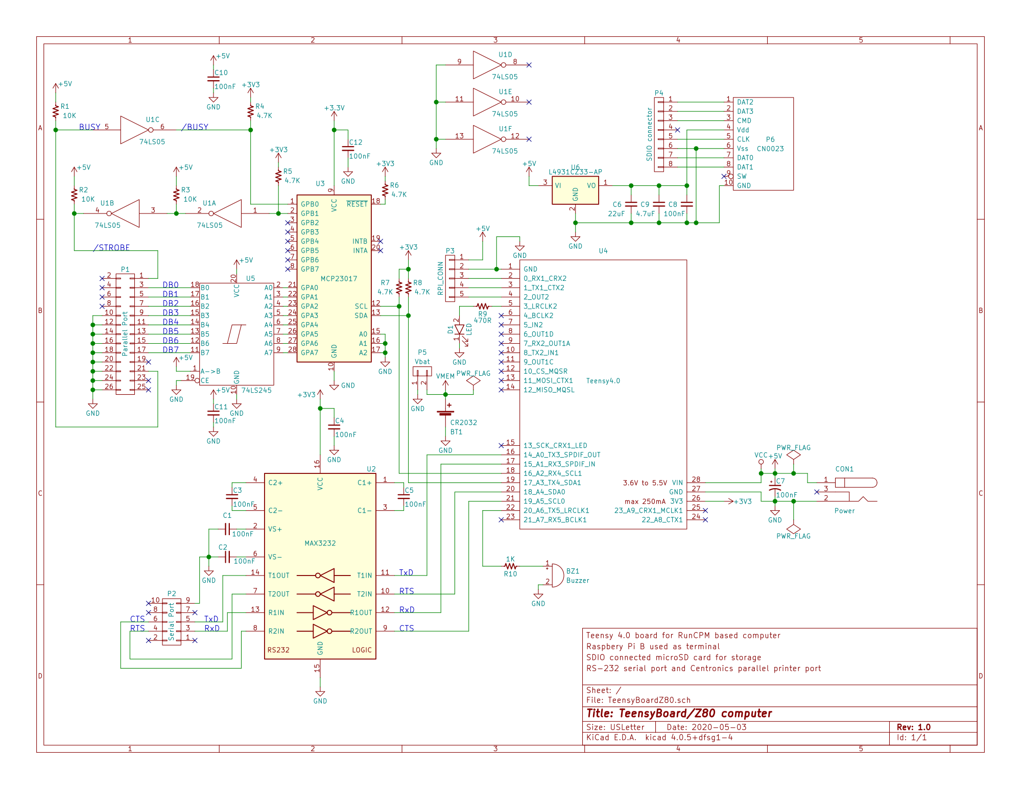 TeensyBoardZ80, from the project README