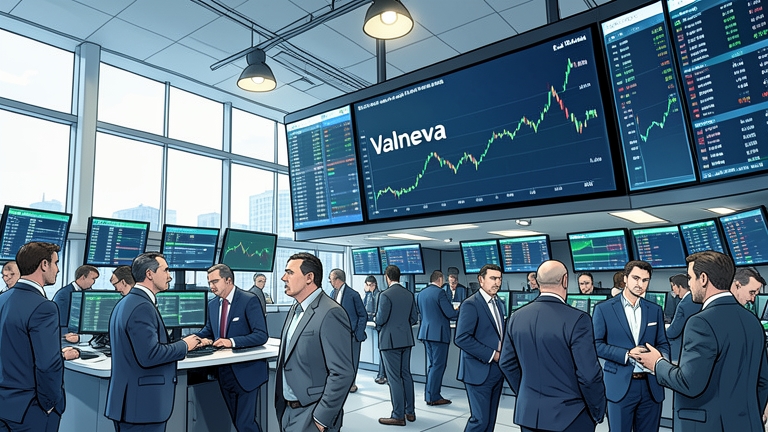 La acción de Valneva cae en la sesión de hoy en la