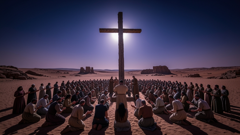 Barrabás filma crucifixión con 9.000 extras durante eclipse solar
