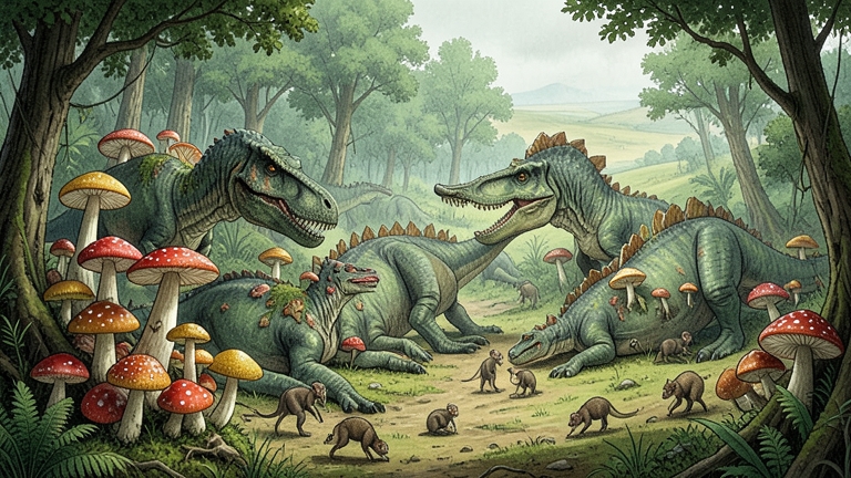 Los hongos rematan a los dinosaurios y elevan a los mamíferos