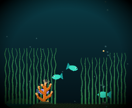 The grown coral with its crown of tentacles