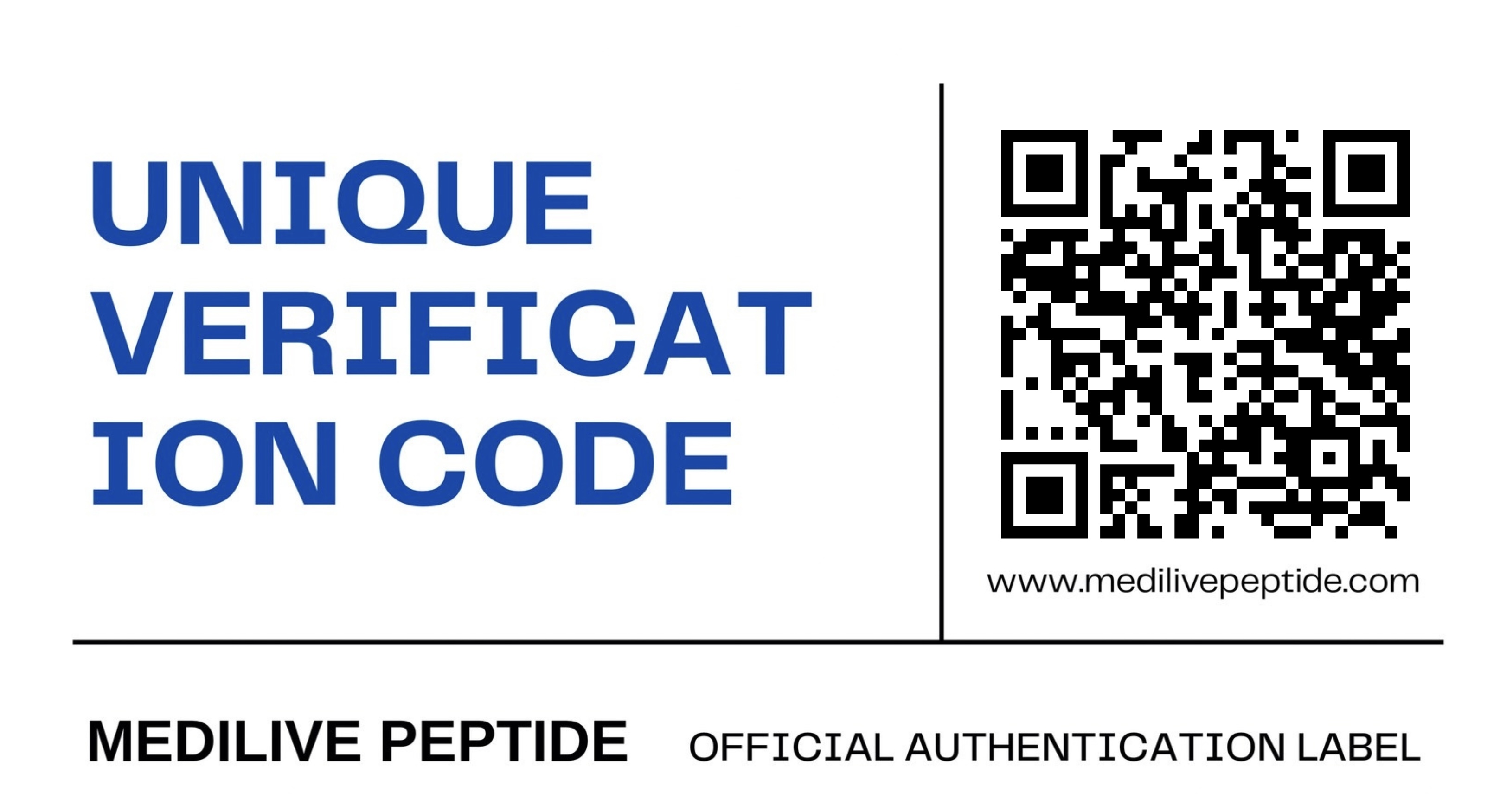 MEDILIVE PEPTIDE Verification QR Code