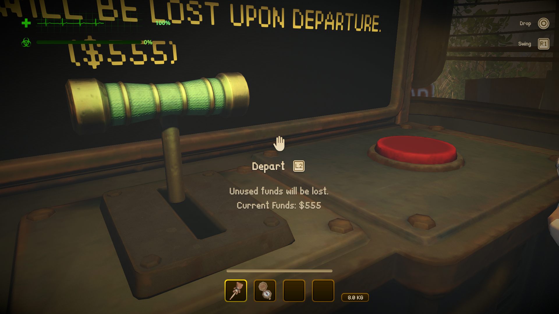 In-game HUD showing PlayStation button prompts (L1/R1/Cross etc.)