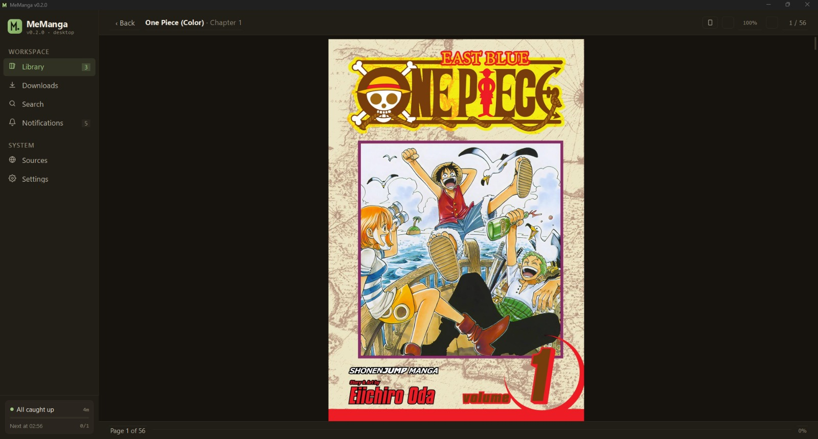 Built-in reader showing a chapter