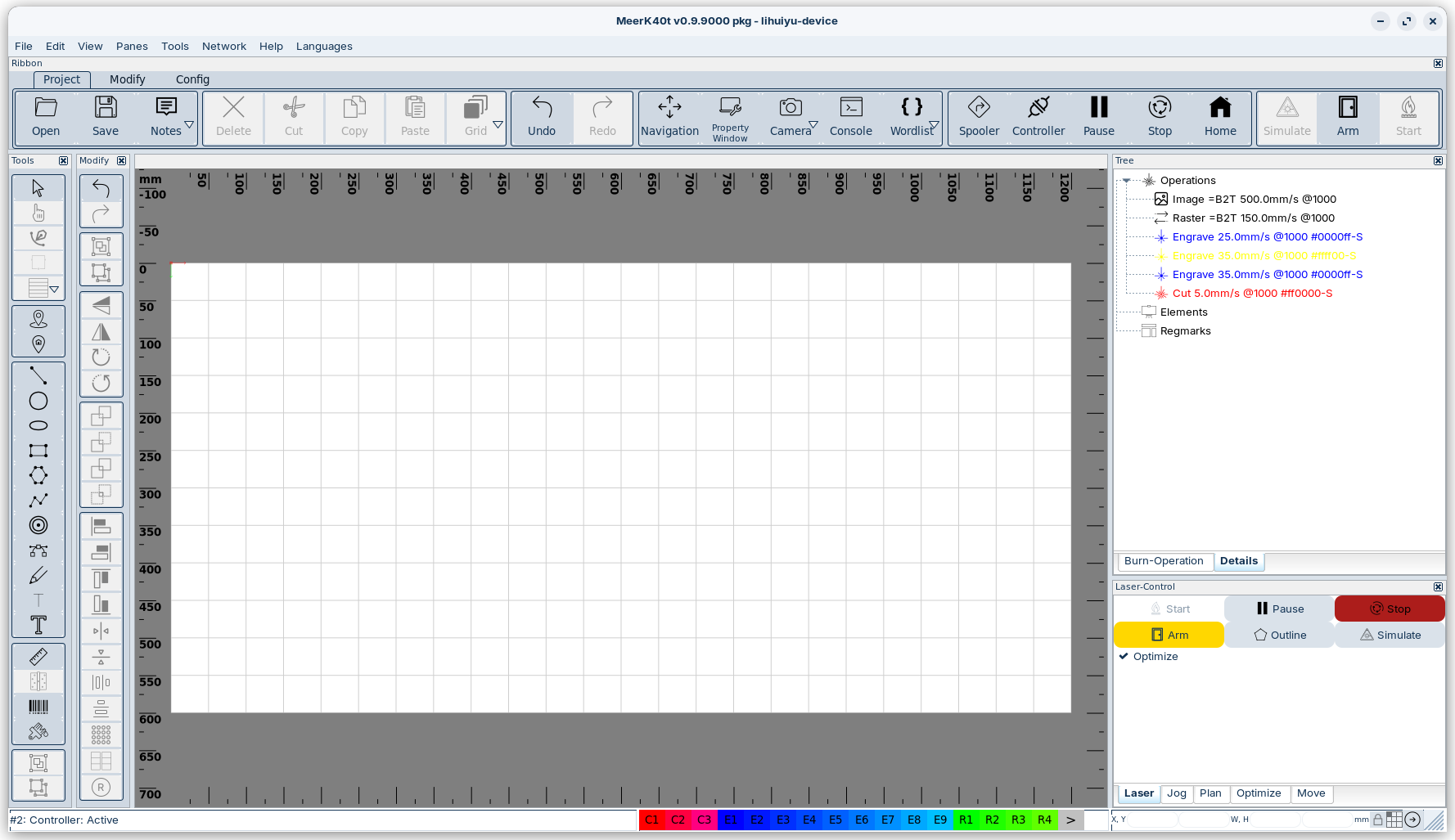 Screenshot 1 of MeerK40t