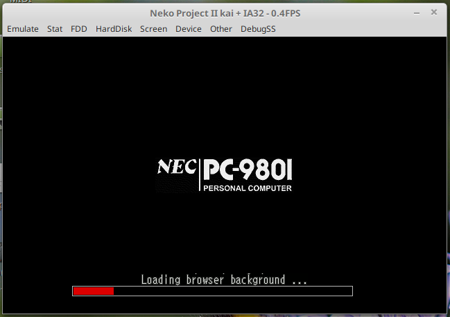 PC98Launcher startup progress