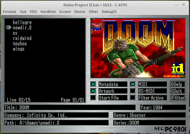 PC98Launcher startup progress