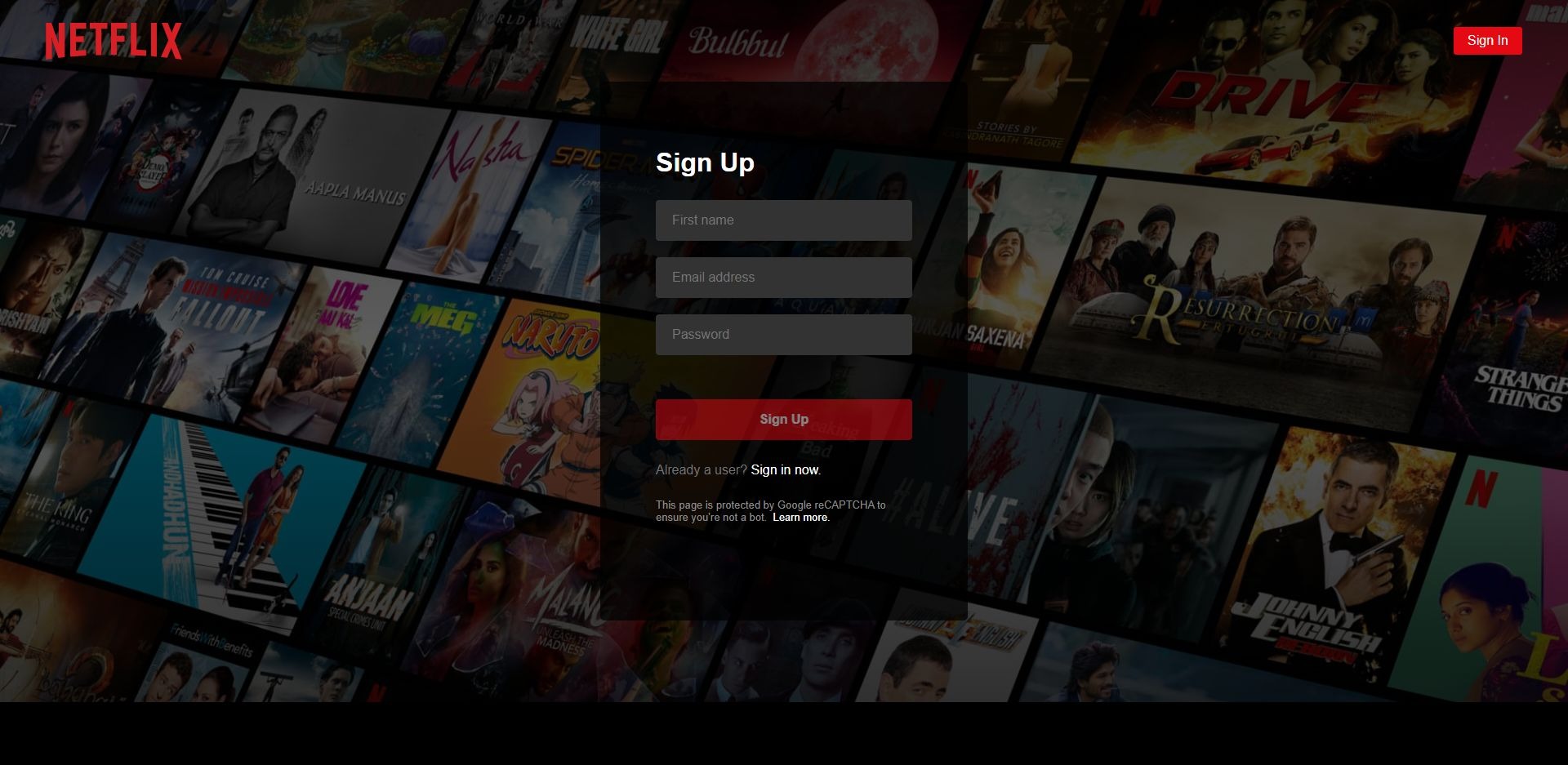 Netflix - Sign Up