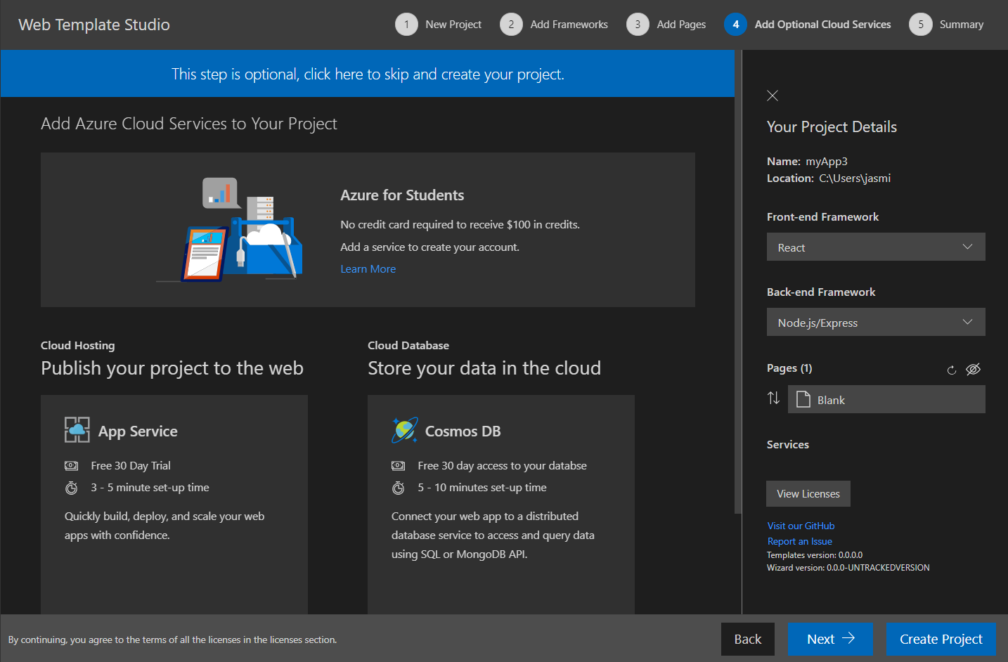 Readme-app-azure-screenshot