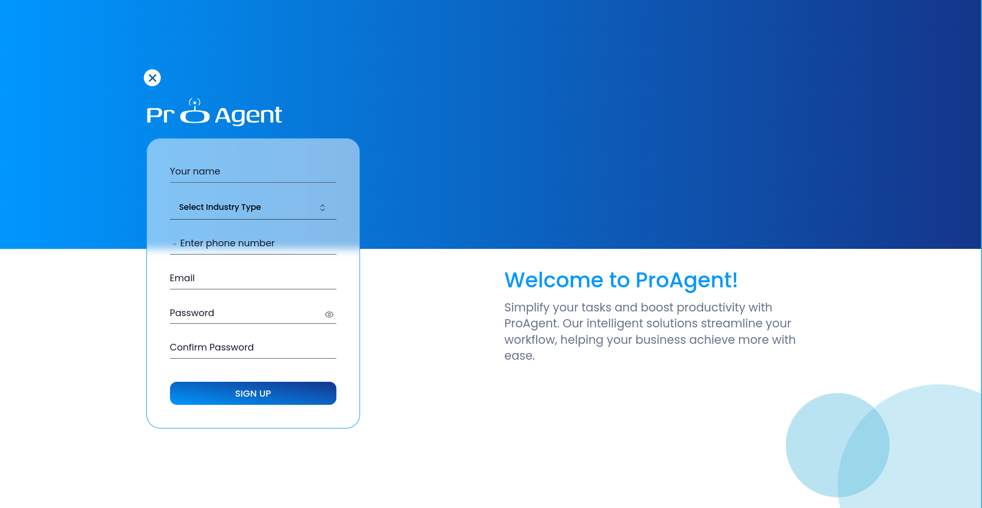 Sign Up Page