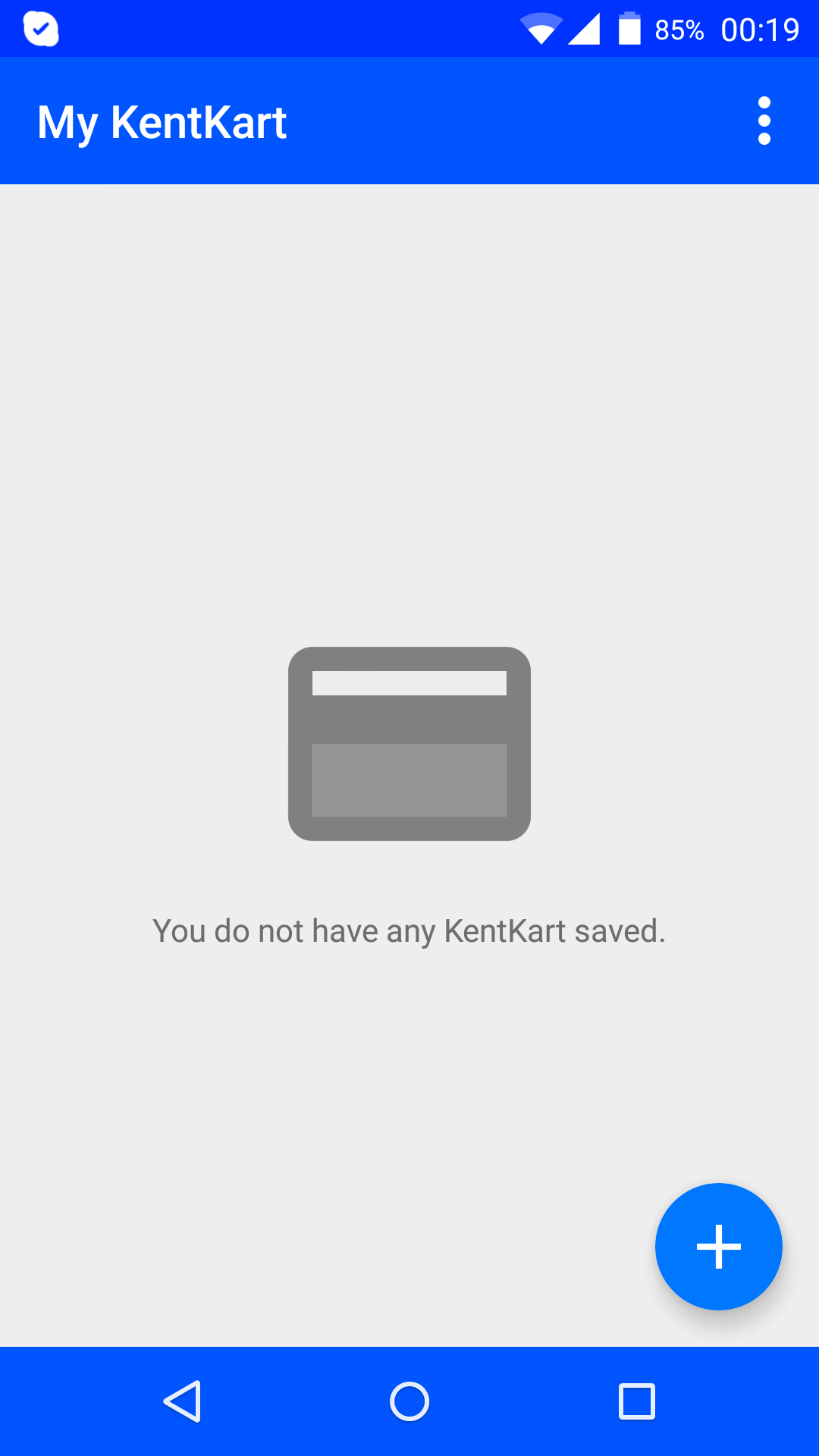 Empty KentKart list