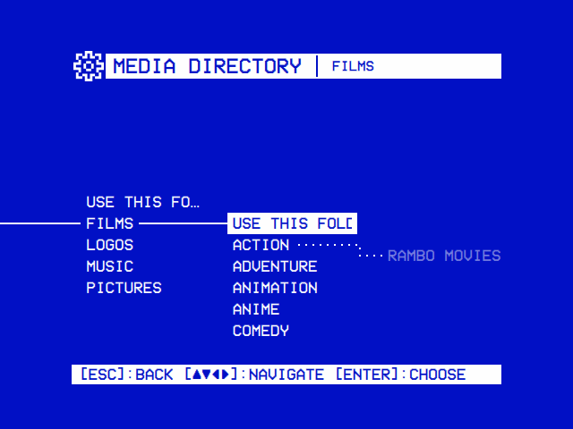 The folder picker: Use This Folder at the top of each folder