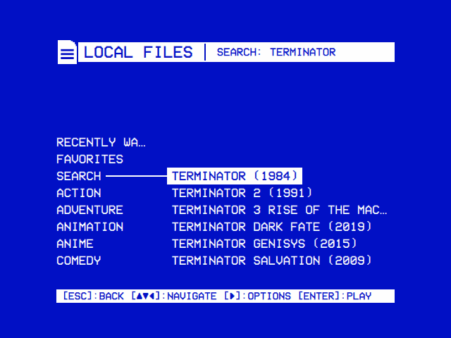 Search results for TERMINATOR: the Terminator films in the Sci-Fi folder