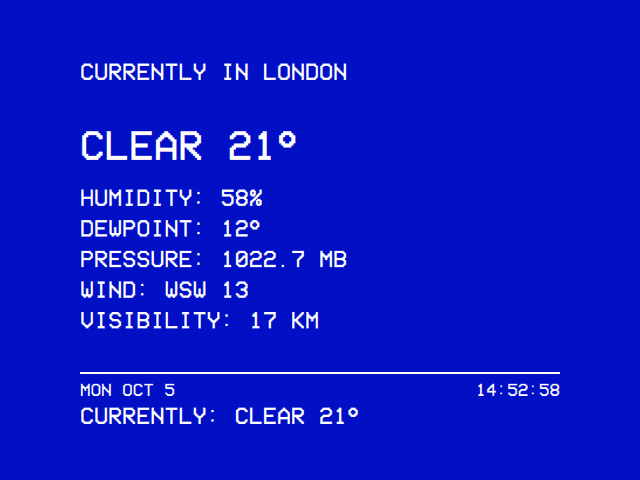 Weather: current conditions in London