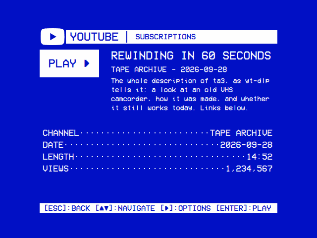A YouTube video's info screen: channel, date, length, views and description