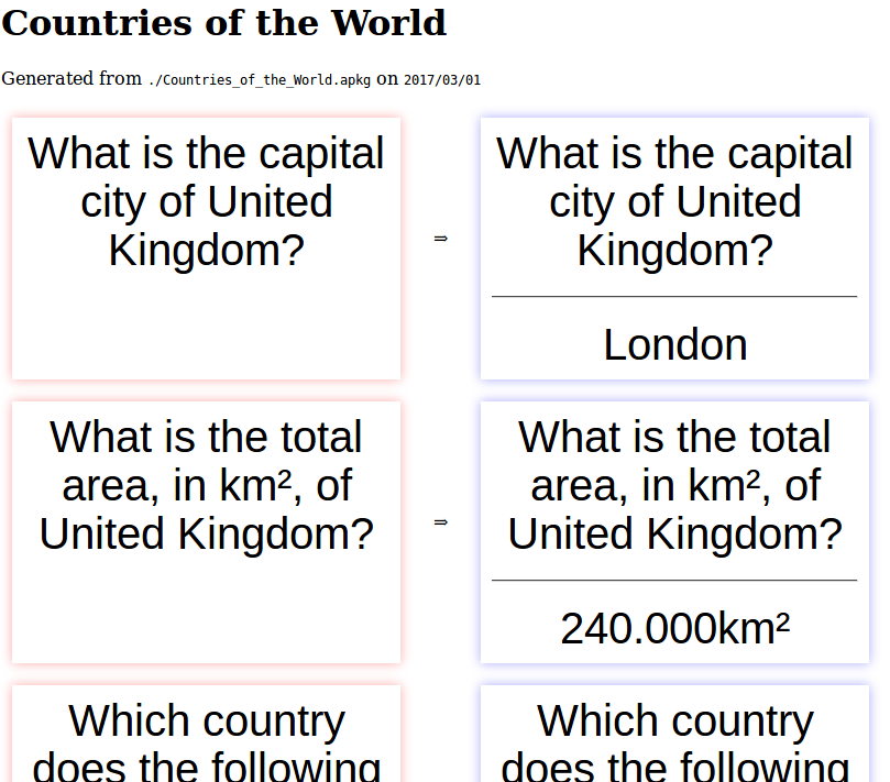 Example flashcards dump