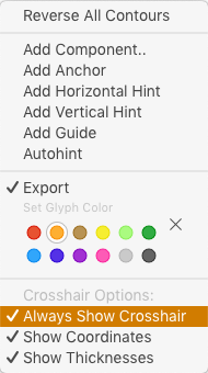 Crosshair options