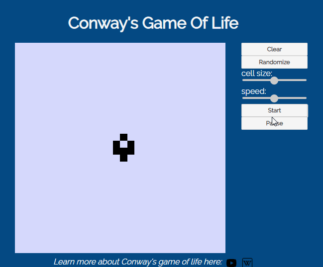 conways game of life command line output