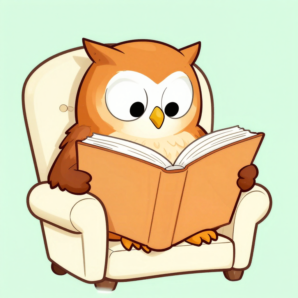INTENTIO - Wise old owl reading a book