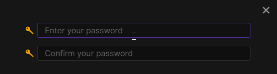 Enter a password to use