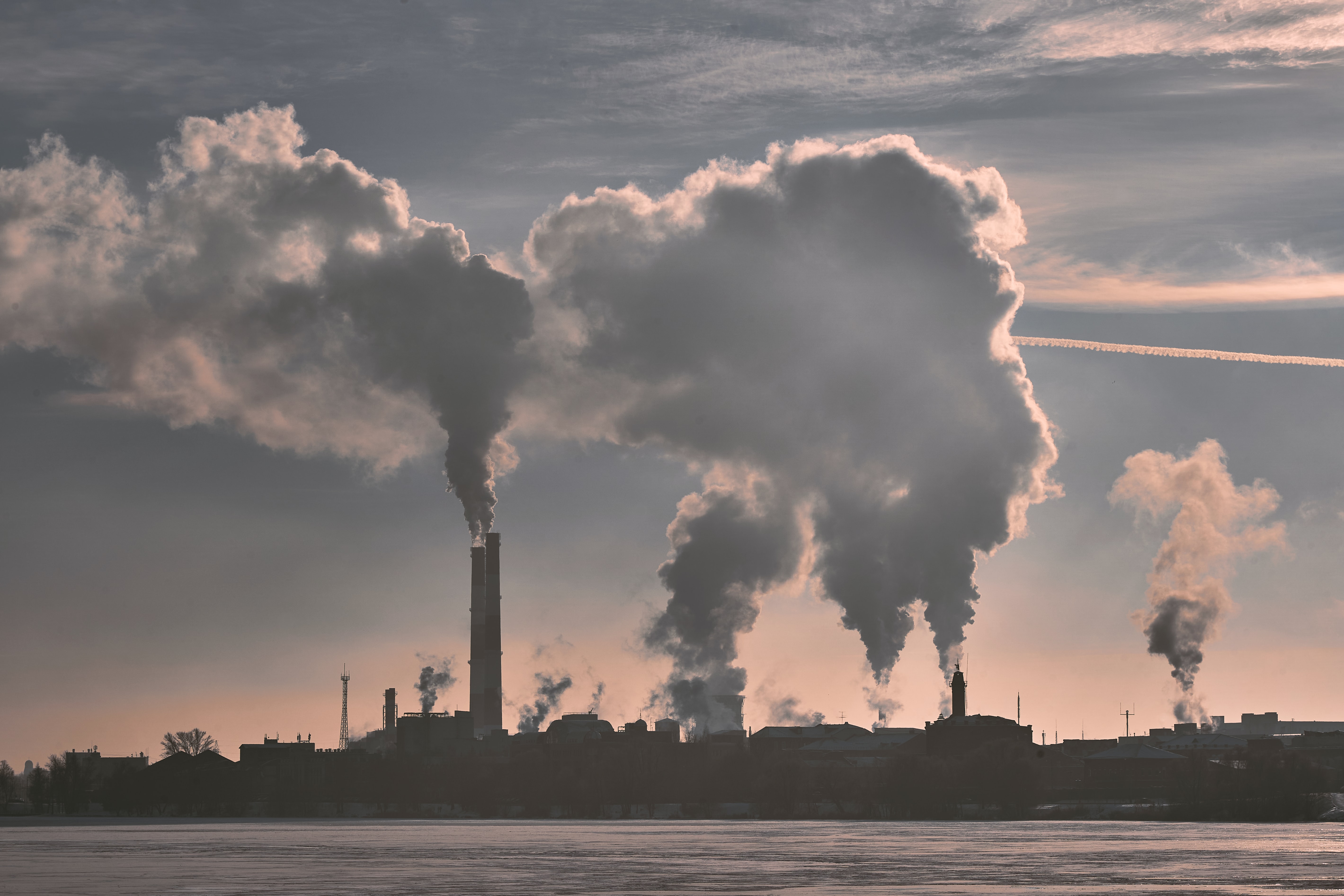 Factories creating emissions