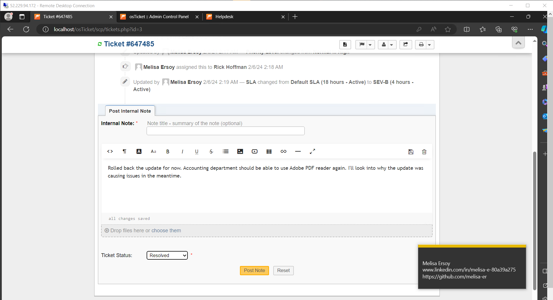 GitHub - melisaaaaaaaaa-er/Resolving-Tickets