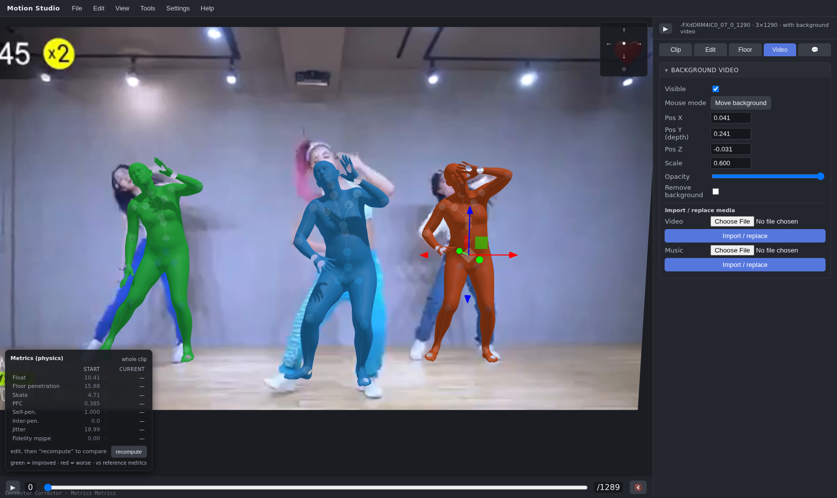 Video background