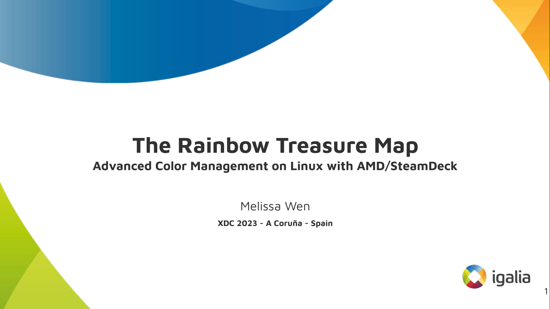 Slide 1: The Rainbow Treasure Map - Advanced Color Management on Linux with AMD/SteamDeck