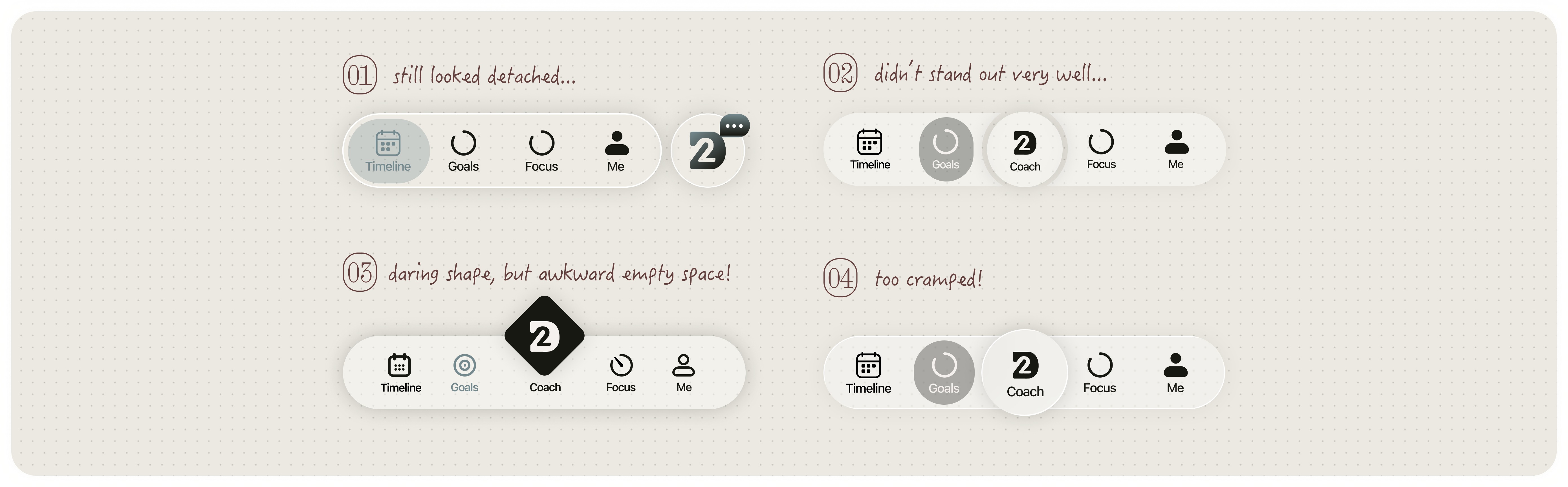 Chat button nav explorations