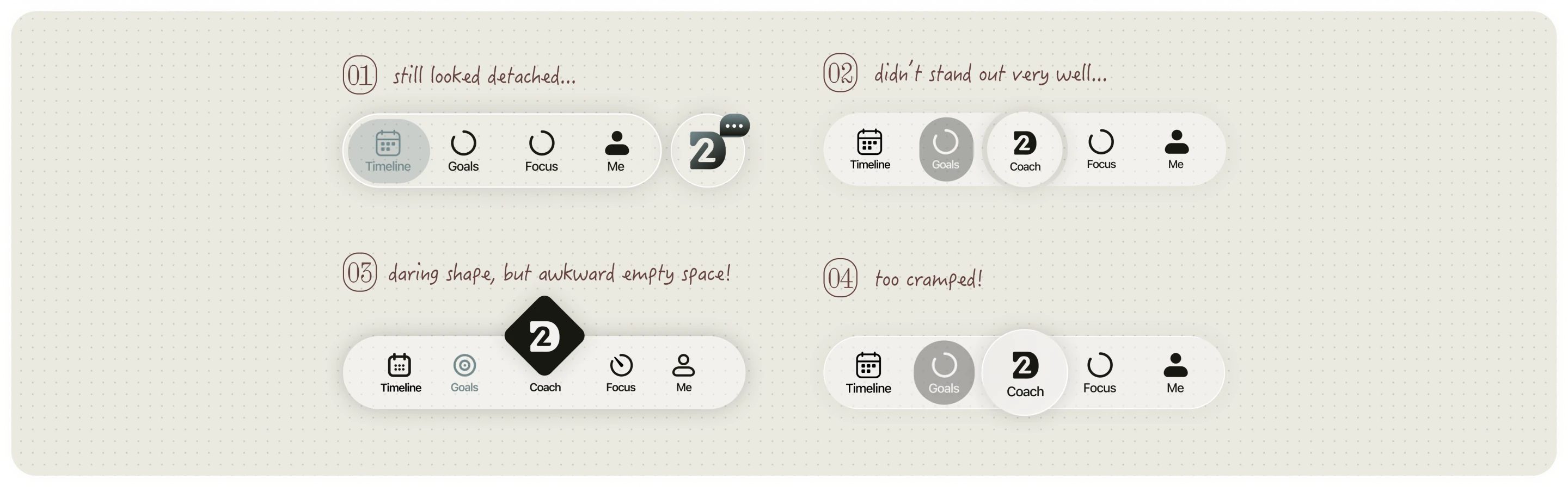 Chat button nav explorations