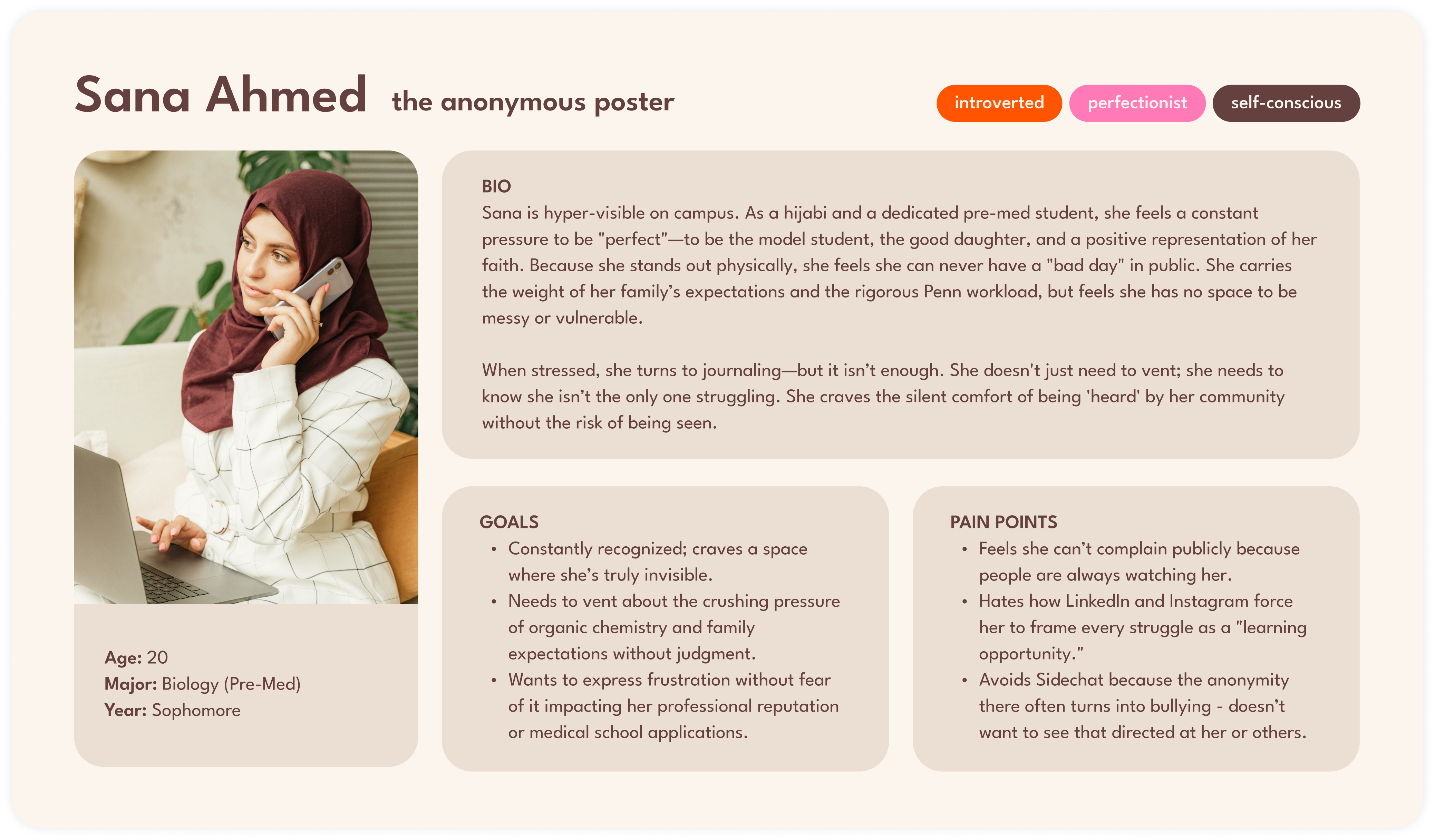 Sana Ahmed Proto-Persona