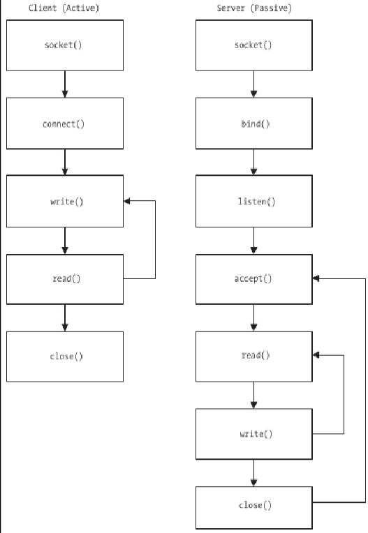 Socket functions flow