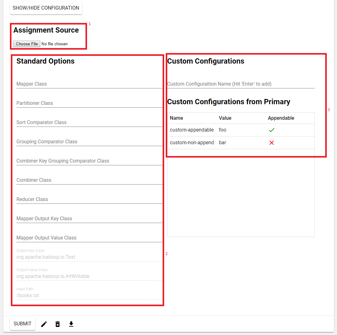 Submission Configuration