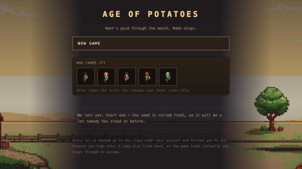 The lot picker: pick a farmer and start a new lot