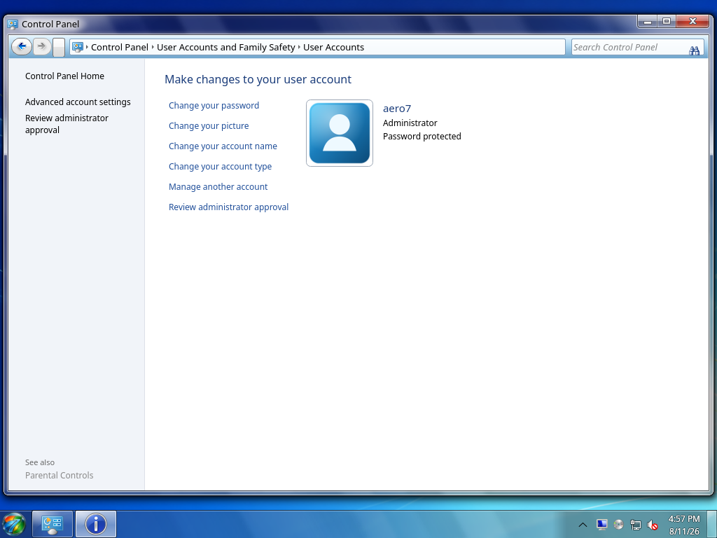 User Accounts