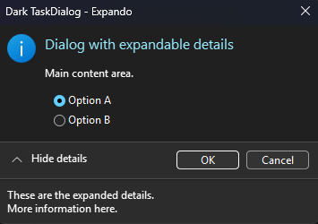 winapi - Dark Mode Task Dialog - Stack Overflow
