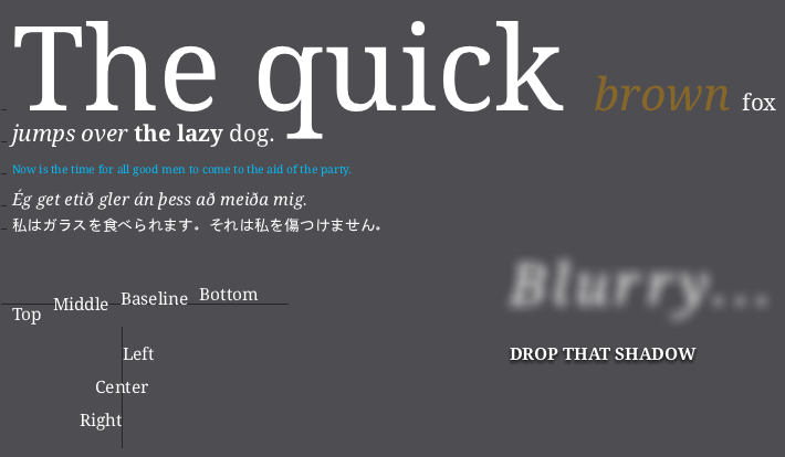 screenshot of some text rendered witht the sample program