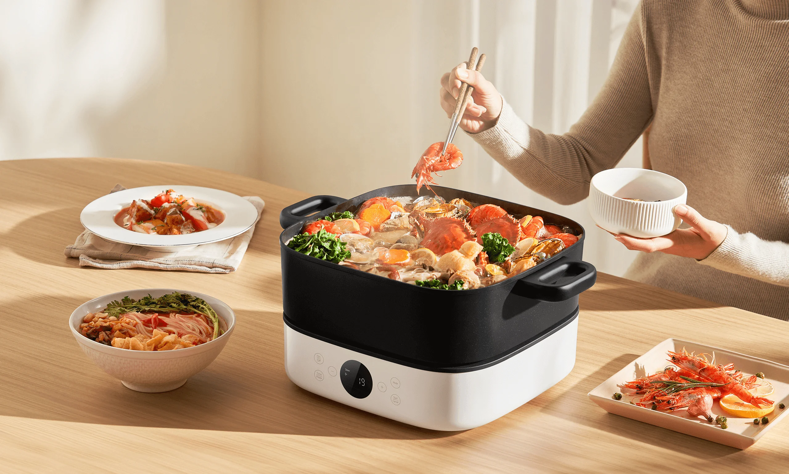 Xiaomi Multifunctional Hot Pot Cooker 6L - Large Family Capacity