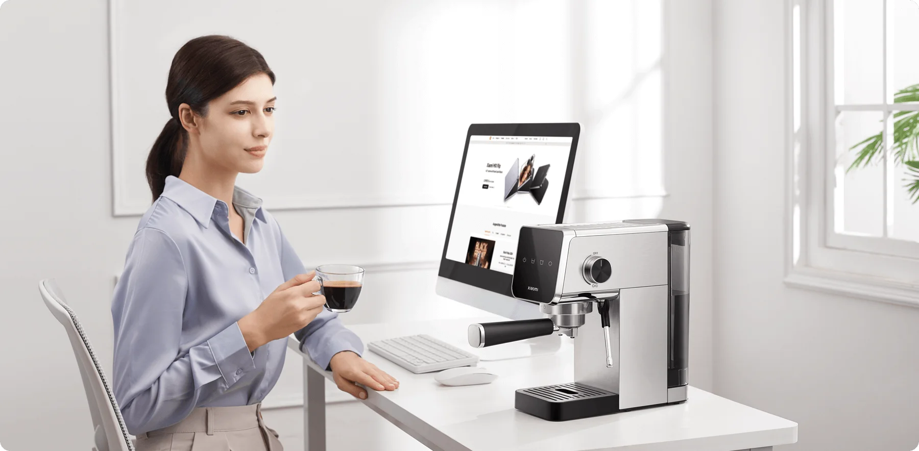 Xiaomi Semi-Automatic Espresso Machine - 20-Bar High Pressure Extraction