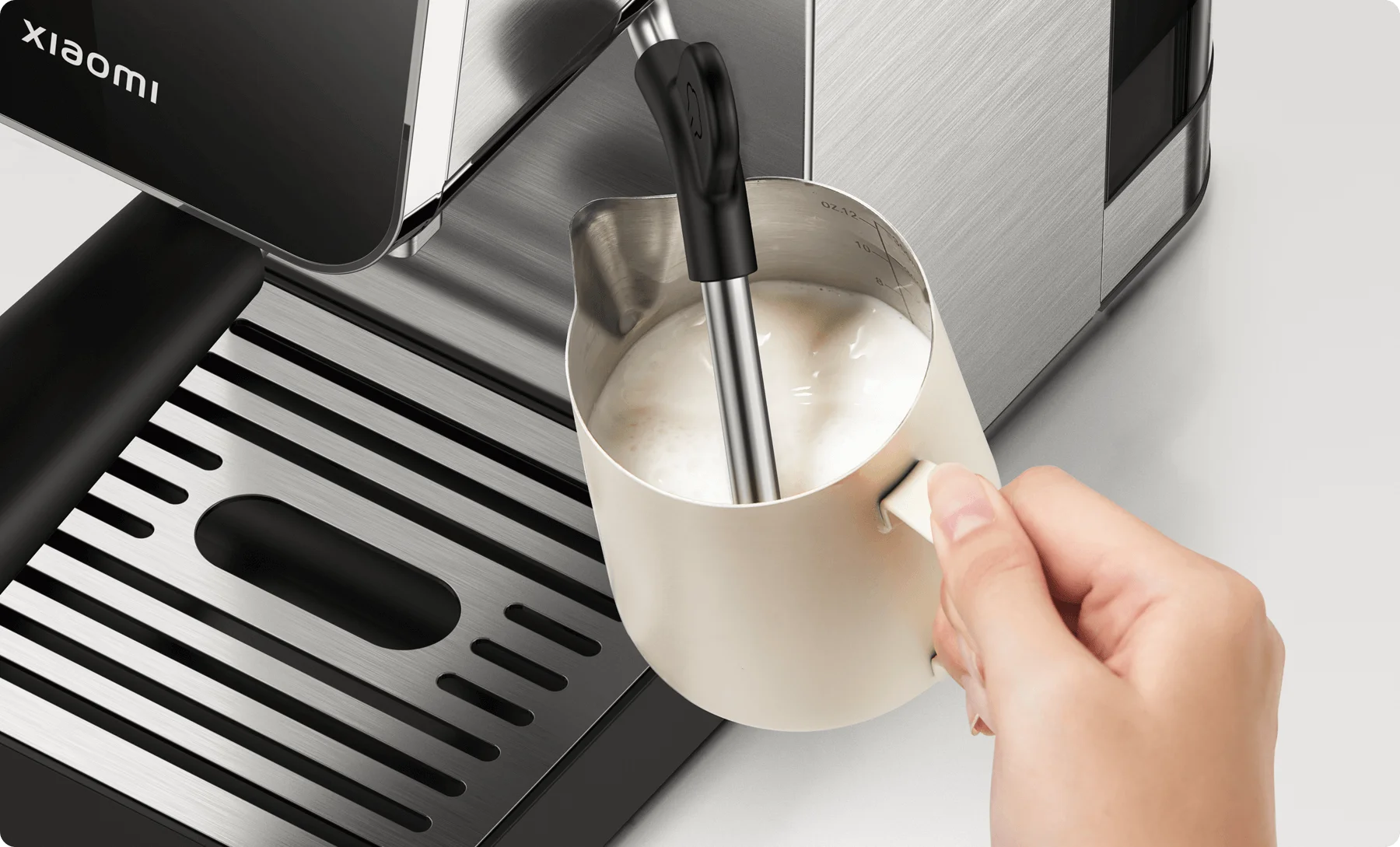 Xiaomi Semi-Automatic Espresso Machine - Powerful Steam Wand for Milk Frothing