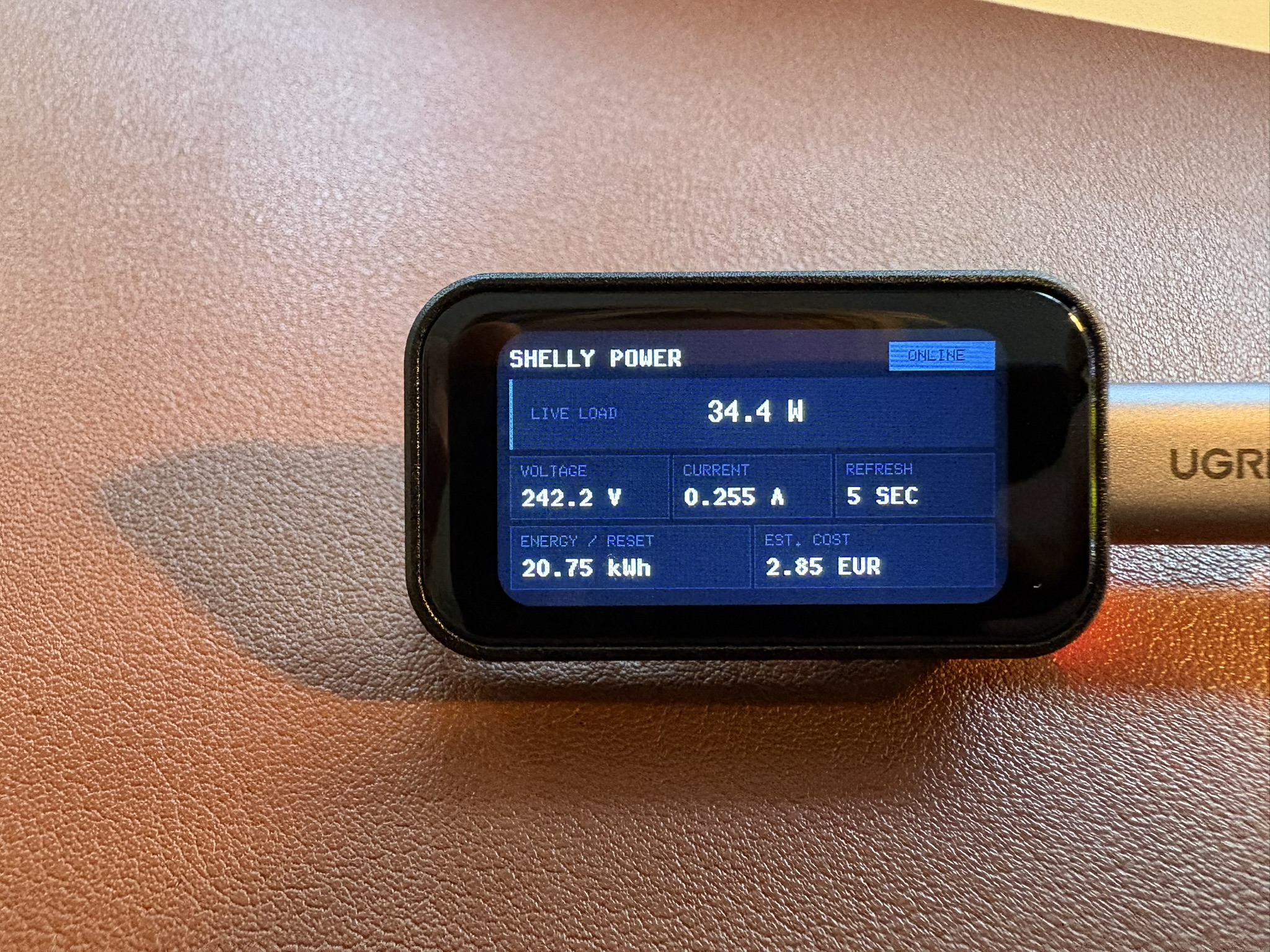 Demo of a power consumption monitor UI