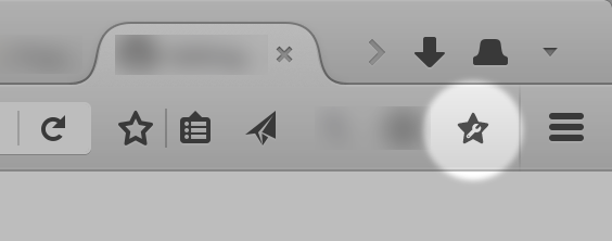 Firefox capture of Bookmarklets context menu: Browser action highlighted