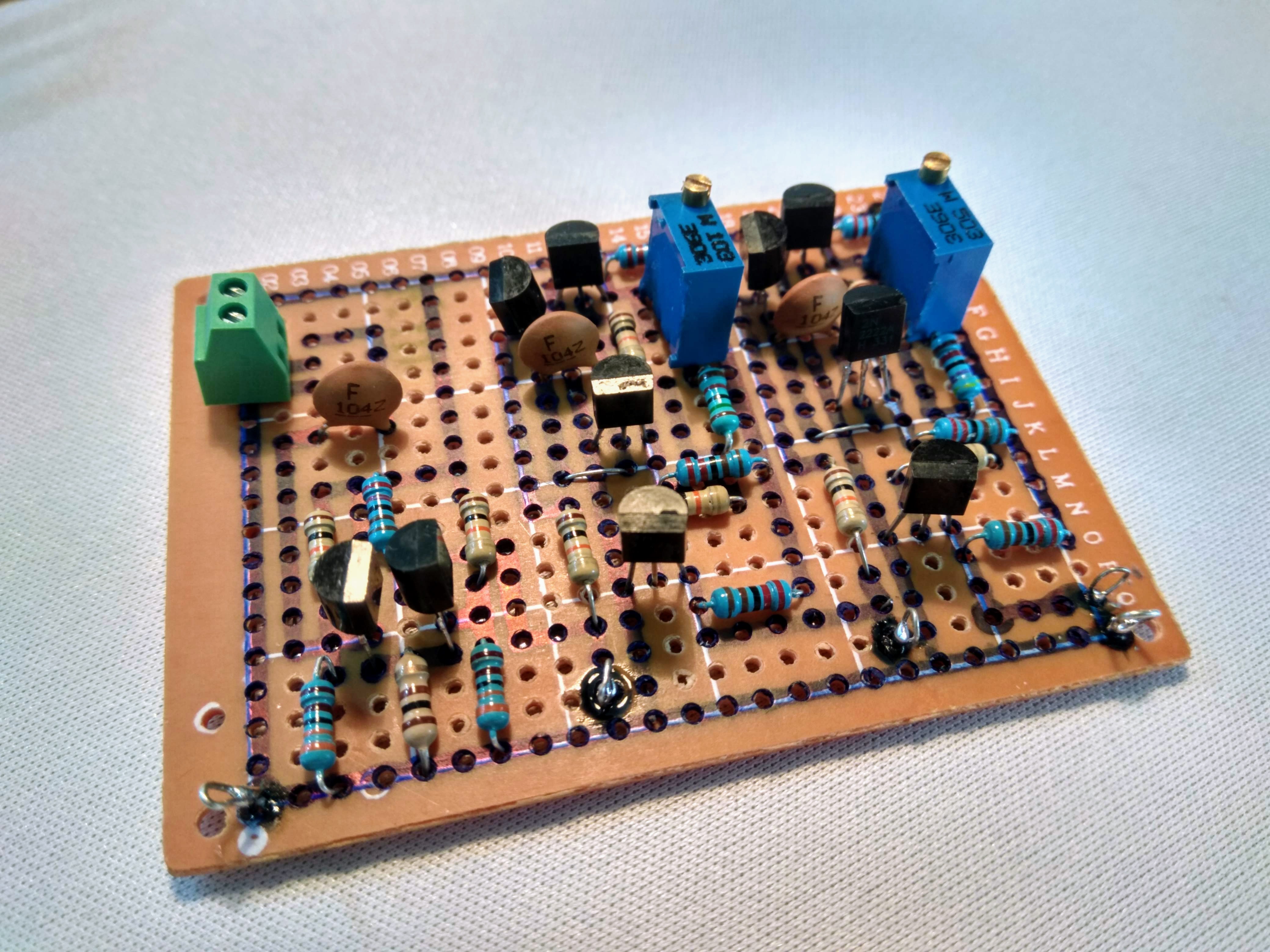 Soldered Audio-to-Serial converter PCB