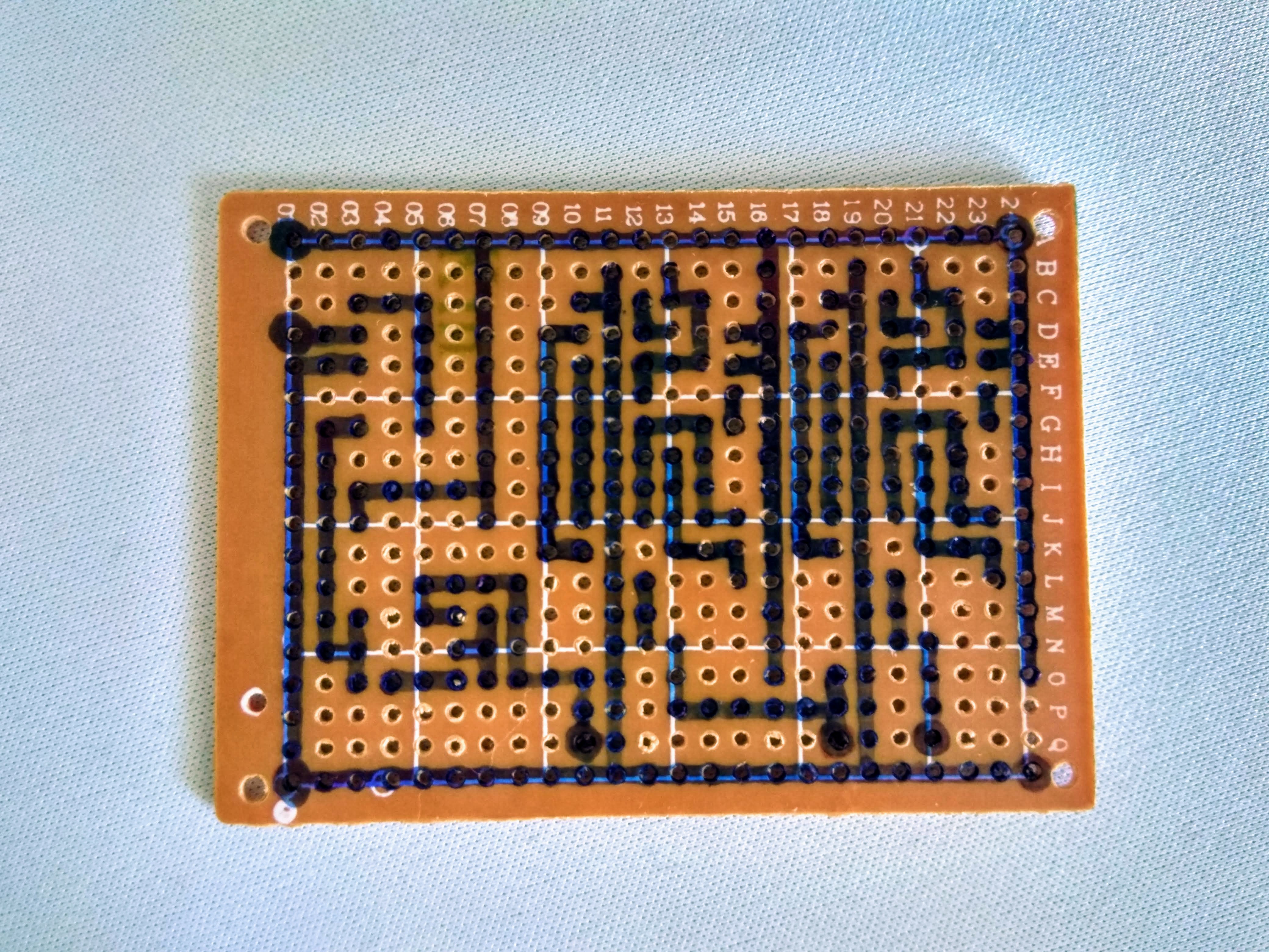 Tracks on the Audio-to-Serial converter PCB