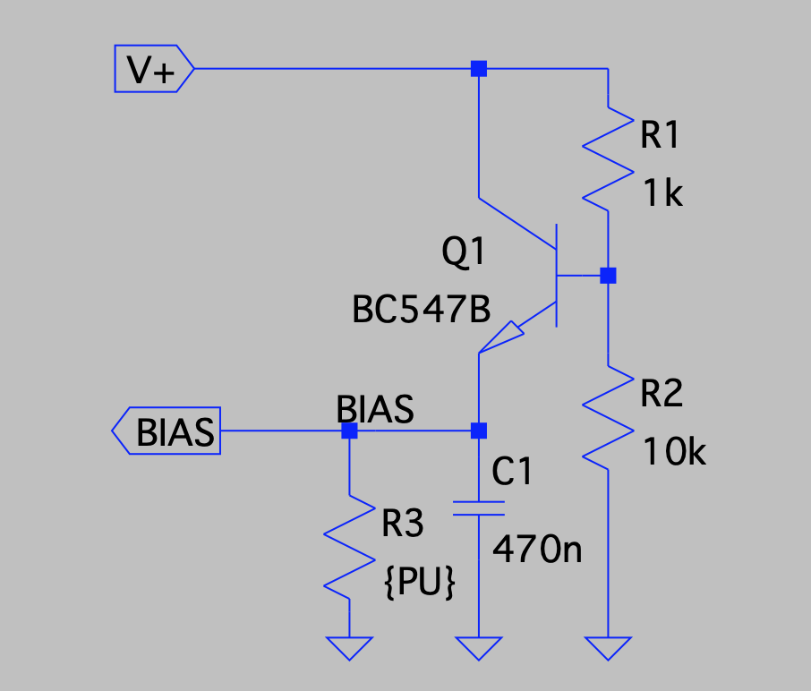Schematics of the Bias generator