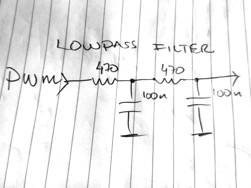 Lowpass filter schematic