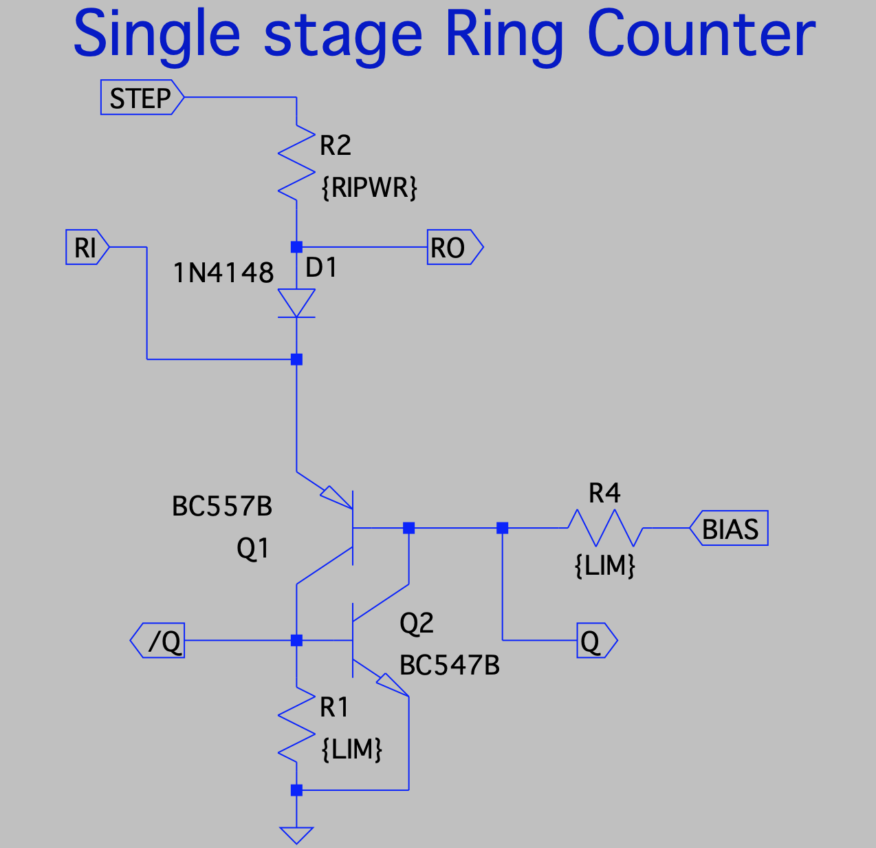 Single stage of the ring counter