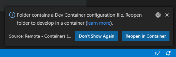 reopen inside docker button