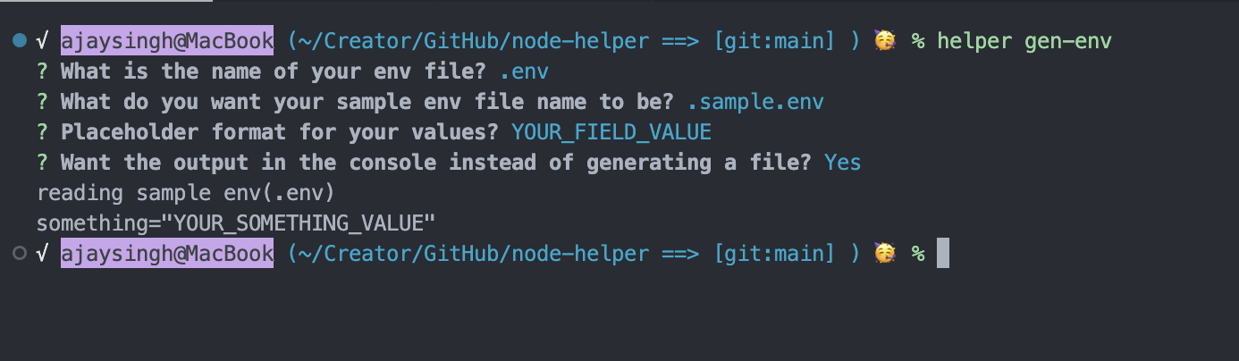 gen-env preview sample env generator