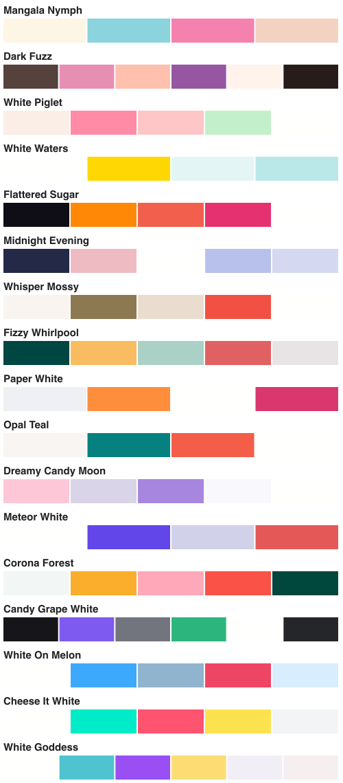 prevew of happyhues palettes